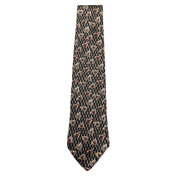 Alfani‎ 100% Silk Dress Tie Made in USA Grey Geometric Pattern 57" 3.75" - Picture 4 of 10